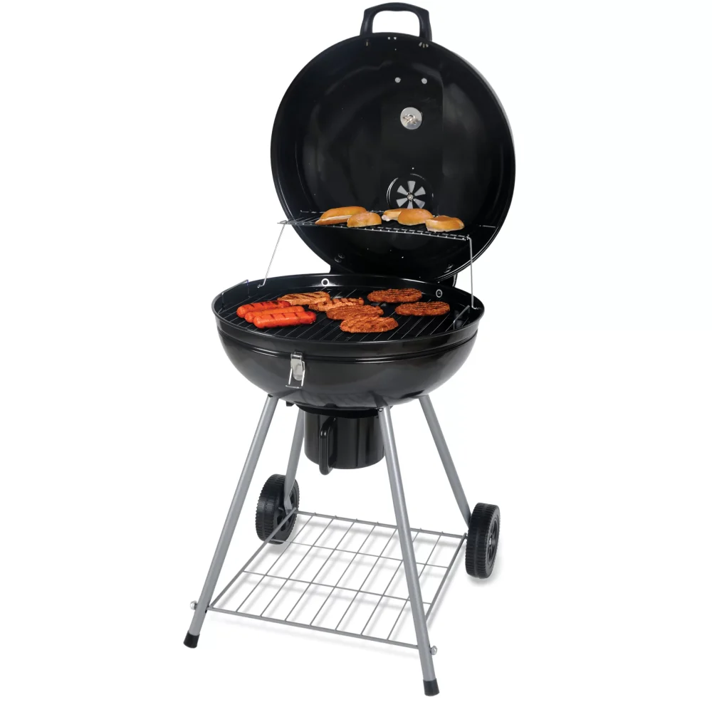 Mr. Bar-B-Q 22.17-in W Black/Porcelain Kettle Charcoal Grill - Image 11