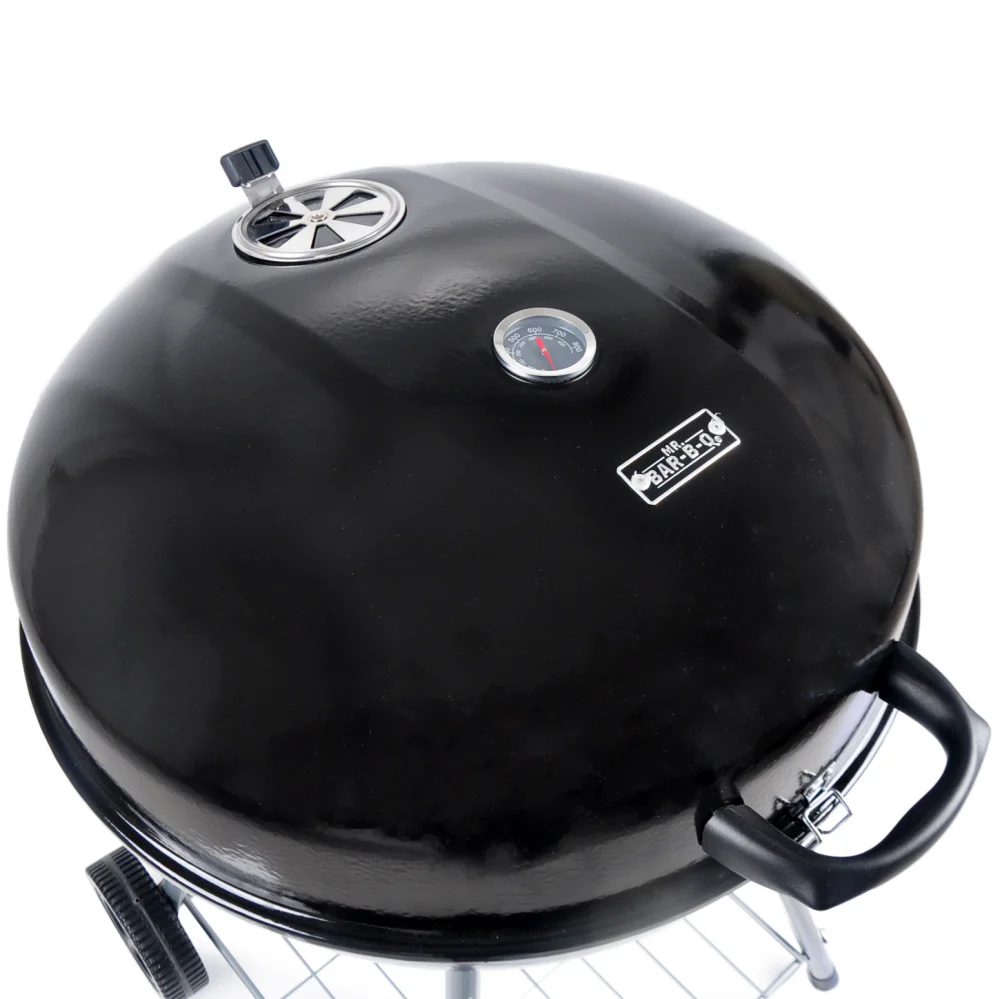 Mr. Bar-B-Q 22.17-in W Black/Porcelain Kettle Charcoal Grill - Image 9