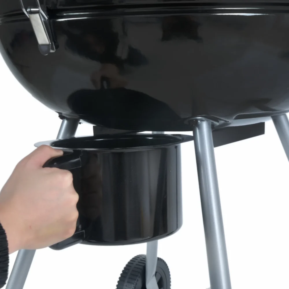 Mr. Bar-B-Q 22.17-in W Black/Porcelain Kettle Charcoal Grill - Image 6