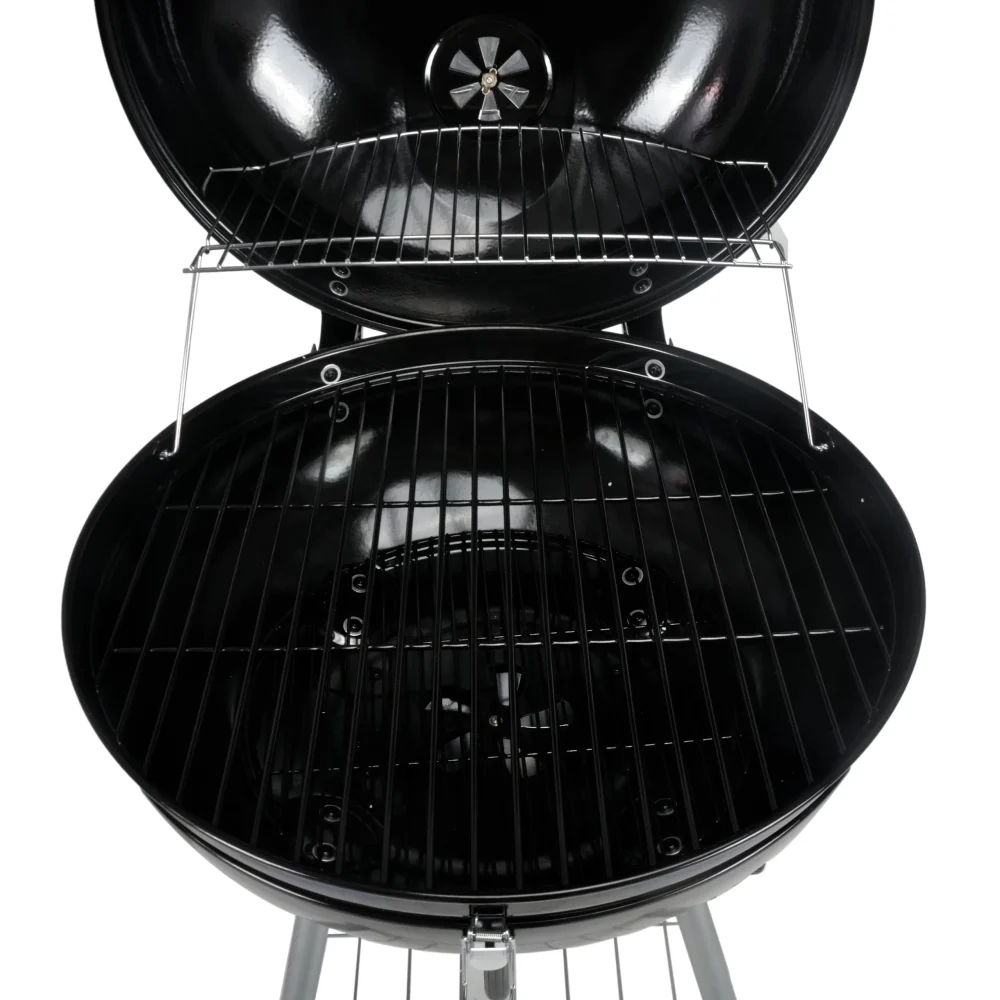 Mr. Bar-B-Q 22.17-in W Black/Porcelain Kettle Charcoal Grill - Image 5