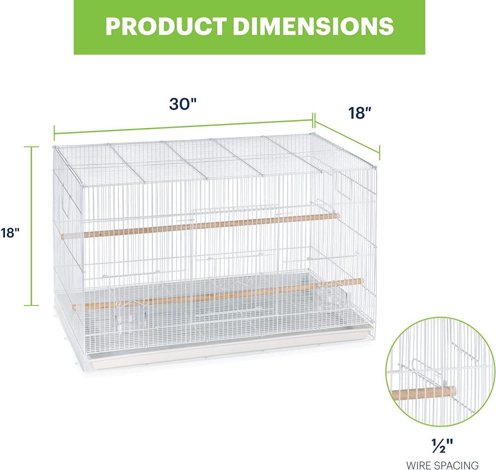 Prevue Pet Products Flight Cage Metal Steel Bird Crate, Multi-Bird Home Stackable Cage for Birds, Home Crate for Extra-Small Pet Parakeets, Finches, and More, White - Image 2