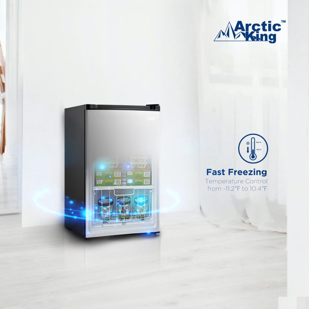 Arctic King 3.0 Cu ft Upright Freezer, Stainless Steel - Image 4
