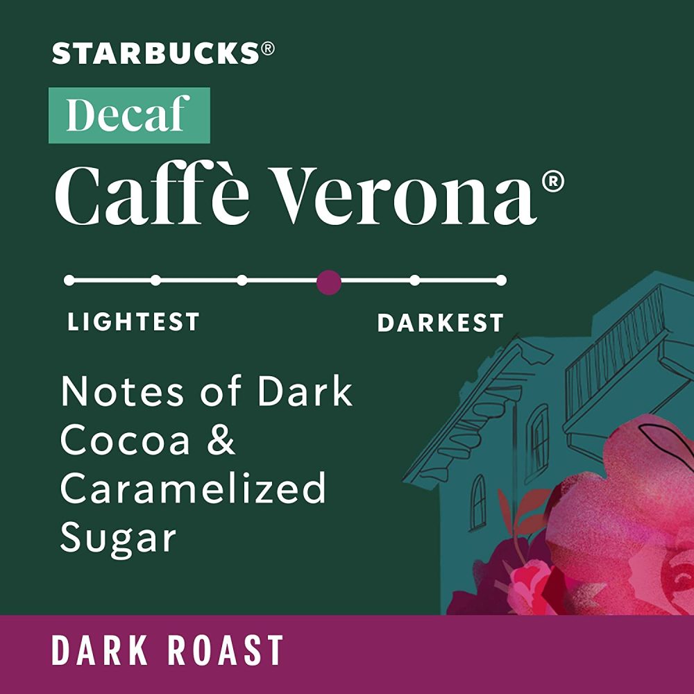 Starbucks Ground Coffee Dark Roast Coffee Decaf Caffè Verona Arabica 6 bags (12 oz each) - Image 3