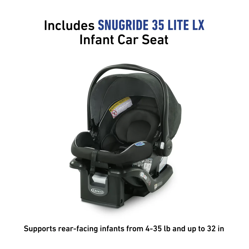 Graco Modes 3 Lite DLX Travel System with SnugRide 35 Lite LX Infant Car Seat   West Point - Image 4