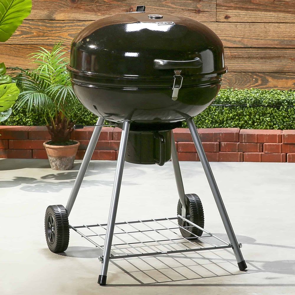 Mr. Bar-B-Q 22.17-in W Black/Porcelain Kettle Charcoal Grill - Image 14
