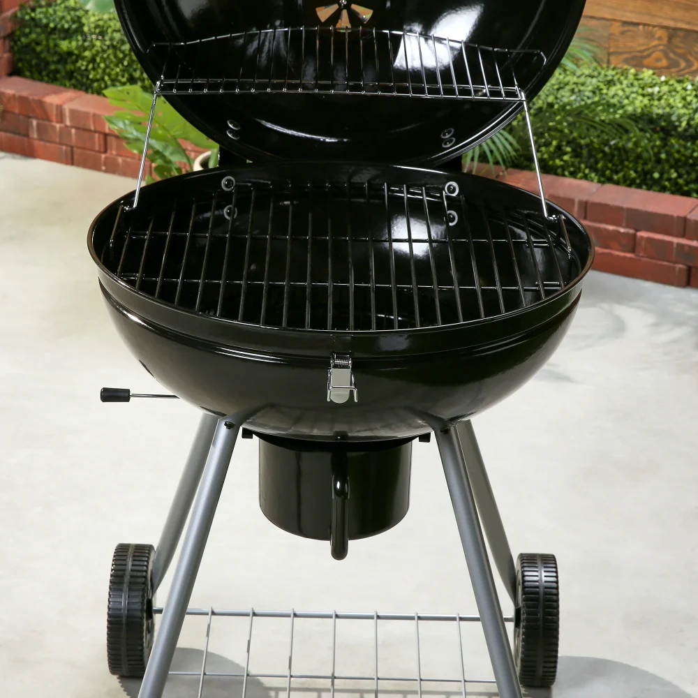 Mr. Bar-B-Q 22.17-in W Black/Porcelain Kettle Charcoal Grill - Image 13