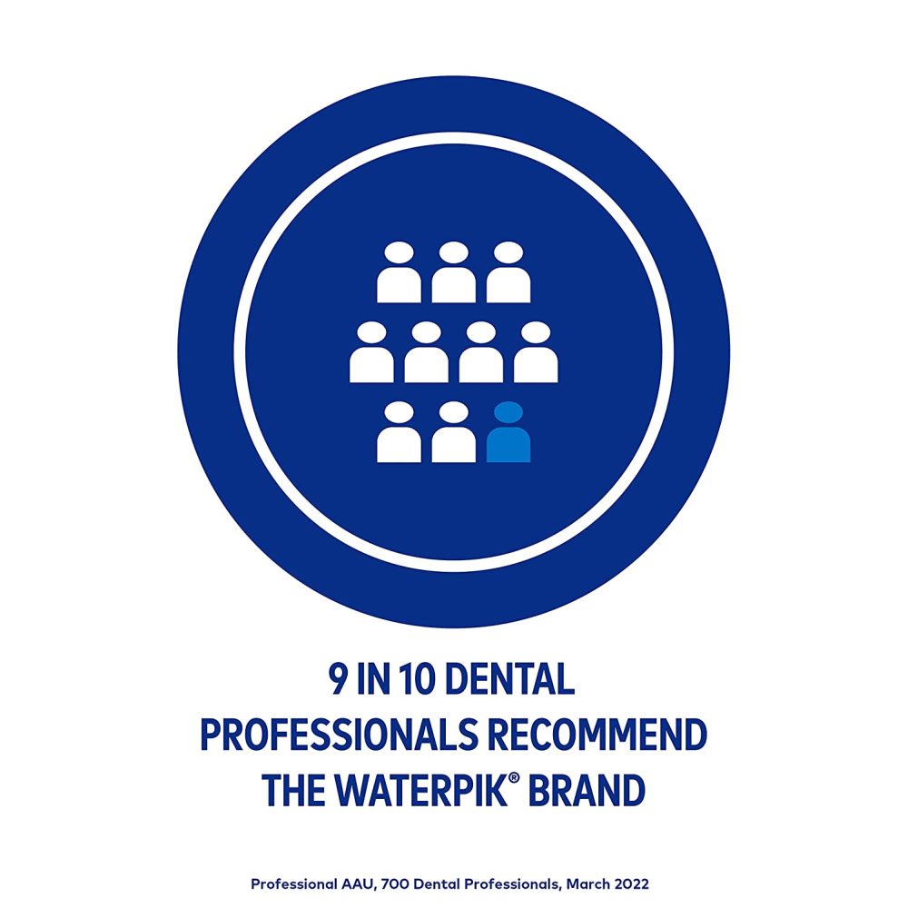 Waterpik Aquarius Water Flosser Professional For Teeth, Gums, Braces, Dental Care, Electric Power With 10 Settings, 7 Tips For Multiple Users And Needs, ADA Accepted, White WP-660 - Image 5