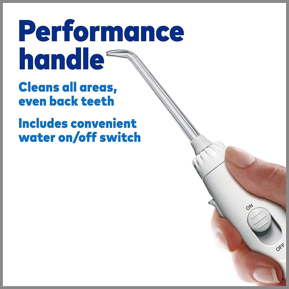 Waterpik Aquarius Water Flosser Professional For Teeth, Gums, Braces, Dental Care, Electric Power With 10 Settings, 7 Tips For Multiple Users And Needs, ADA Accepted, White WP-660 - Image 7