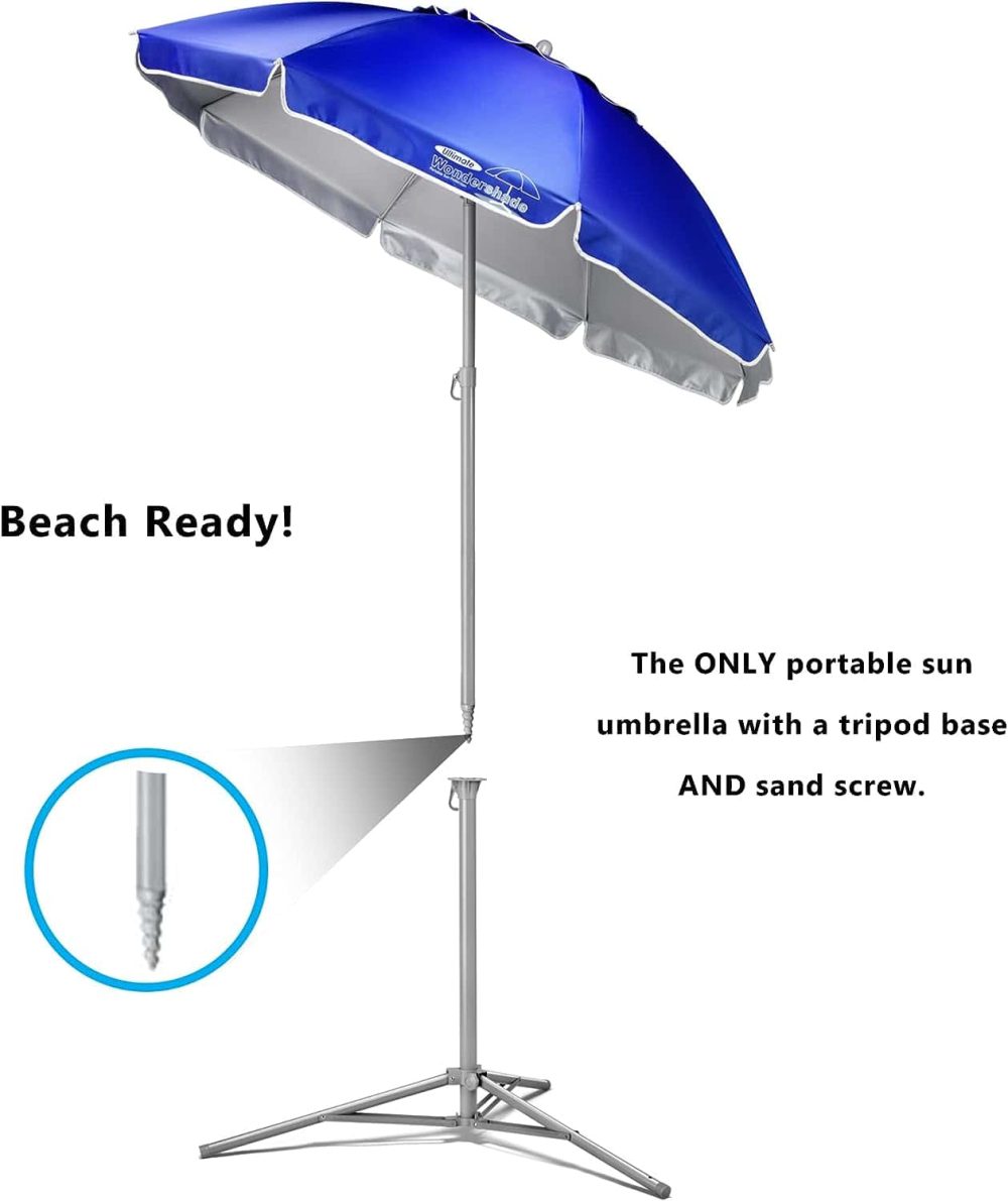 Wondershade 5  Sun Shade Umbrella, Portable Lightweight Adjustable  Sun Protection UPF 50+   Blue - Image 3