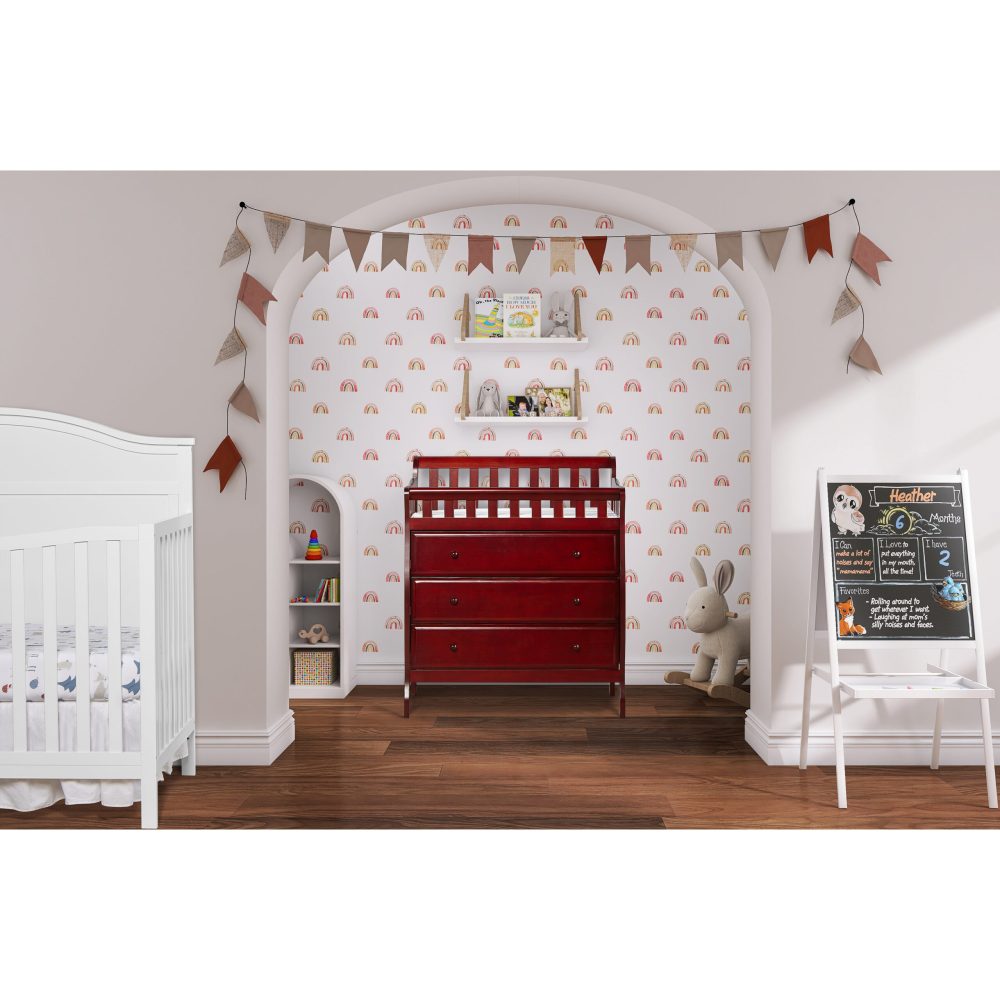 Dream On Me Marcus Changing Table And Dresser, Cherry - Image 9
