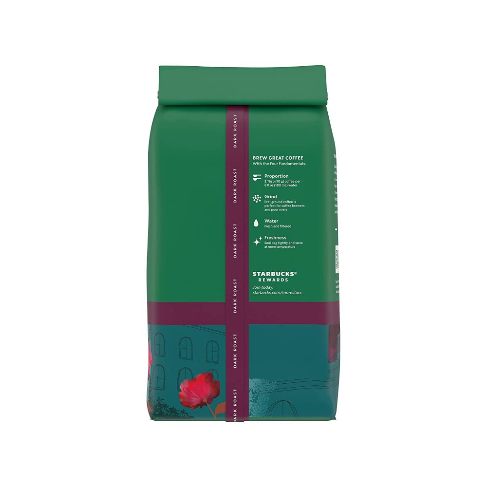 Starbucks Ground Coffee Dark Roast Coffee Decaf Caffè Verona Arabica 6 bags (12 oz each) - Image 8