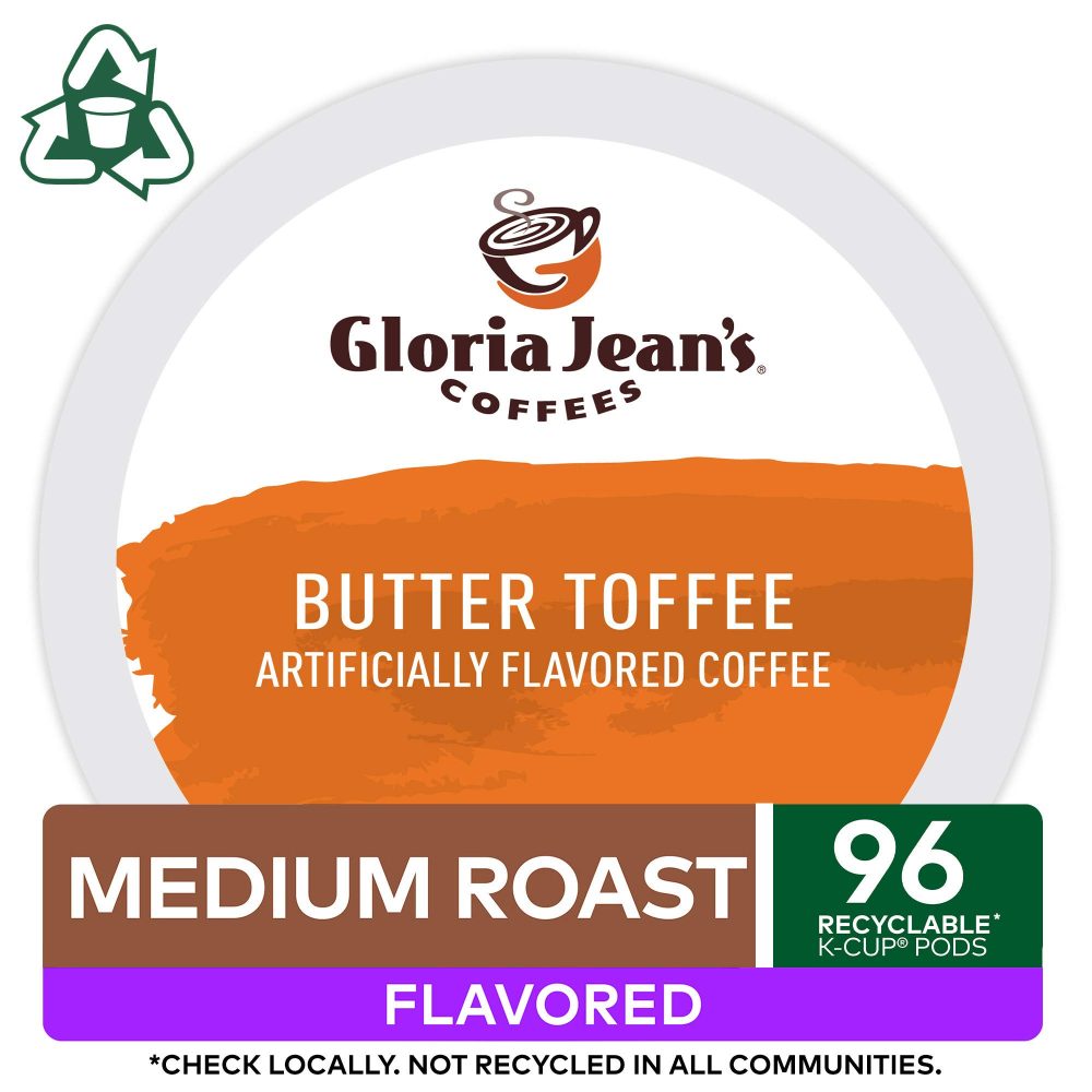 Gloria Jean s Butter Toffee,  Single-Serve K-Cup Pods, Medium Roast Coffee, 96 Count (4 Packs of 24) - Image 12