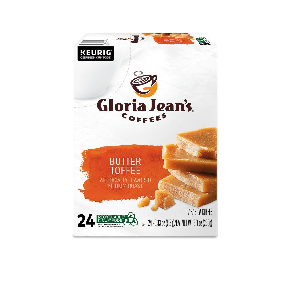 Gloria Jean s Butter Toffee,  Single-Serve K-Cup Pods, Medium Roast Coffee, 96 Count (4 Packs of 24) - Image 6