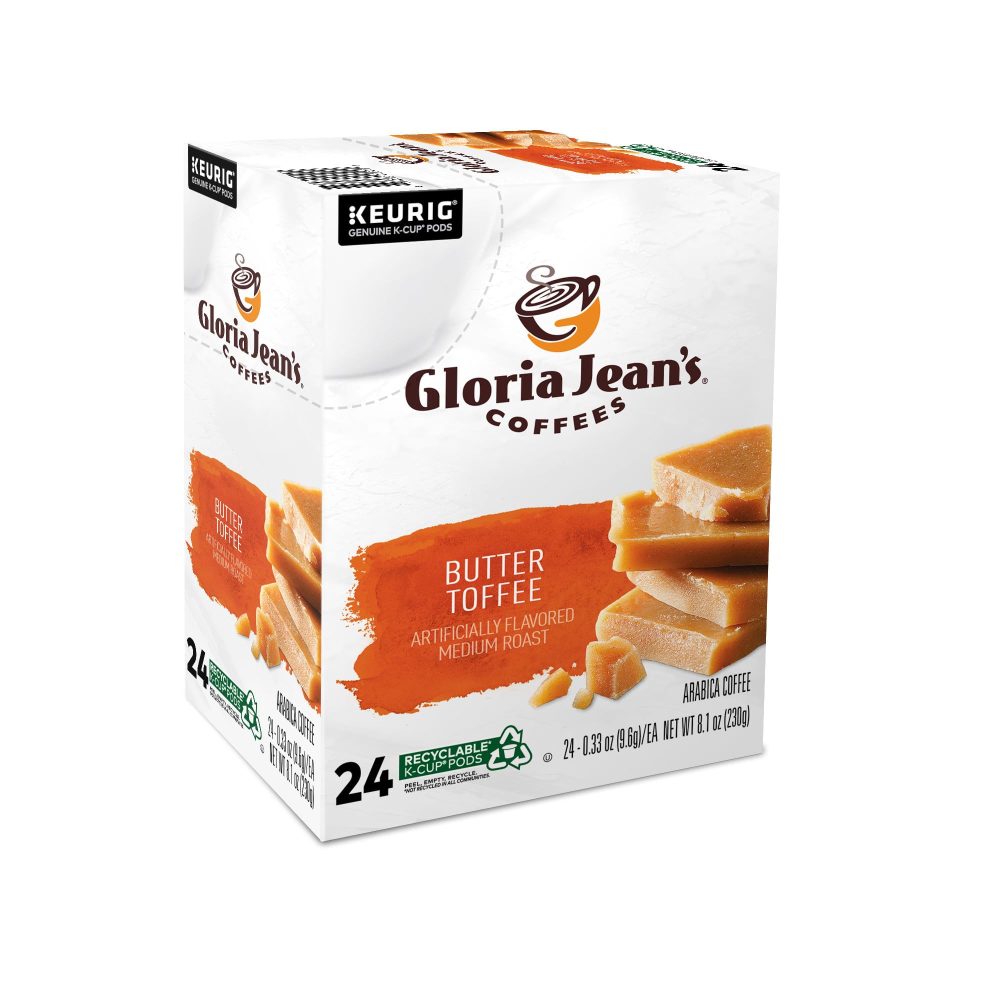 Gloria Jean s Butter Toffee,  Single-Serve K-Cup Pods, Medium Roast Coffee, 96 Count (4 Packs of 24) - Image 4