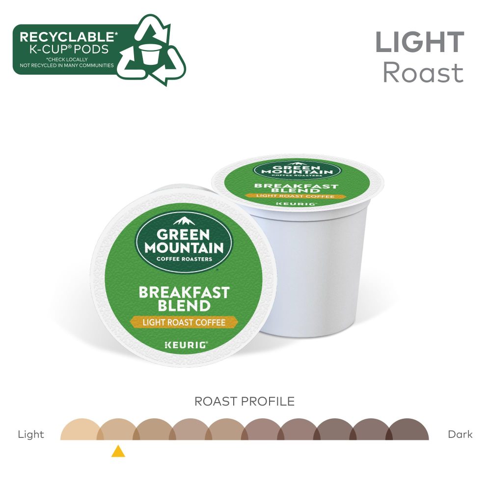 Green Mountain Coffee Roasters Breakfast Blend Single-Serve  K-Cup Pods, Light Roast Coffee, 96 Count (4 Packs of 24) - Image 8