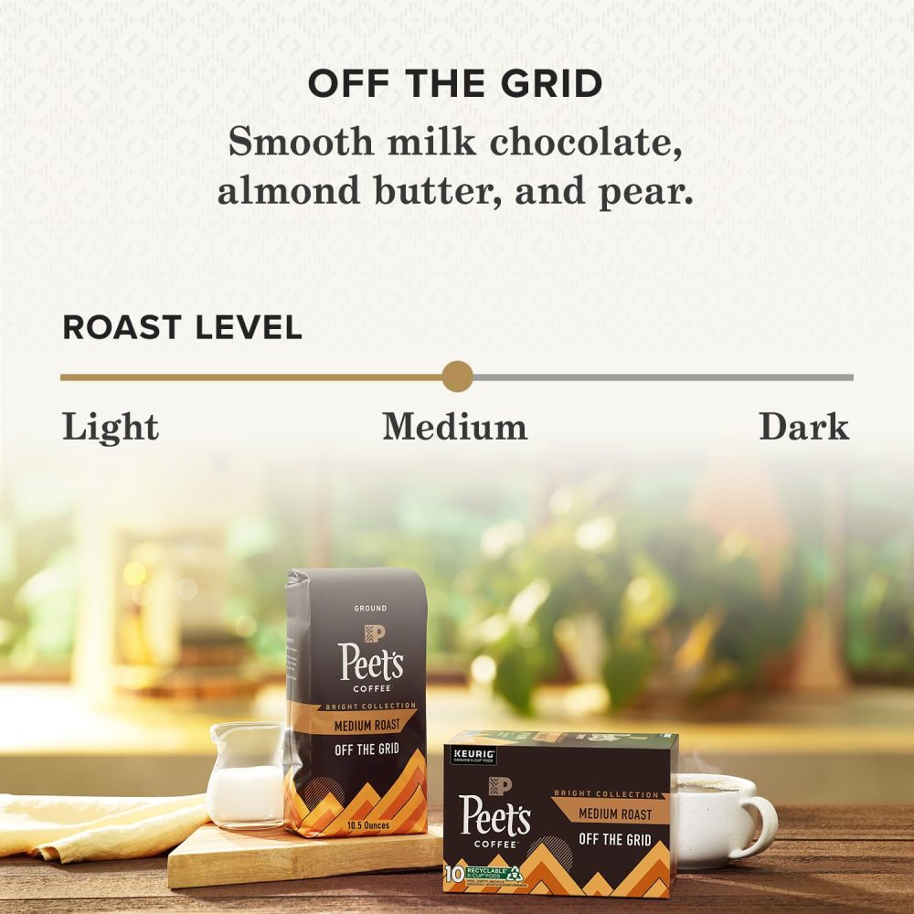 Peet s Coffee, Medium Roast K-Cup Coffee Pods for  Coffee Machines   Off The Grid, 60 Count (6 Boxes of 10 K-Cup Pods) - Image 9