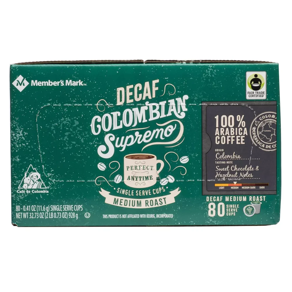 Member s Mark Decaffeinated Colombian Coffee, Single-Serve Cups (80 ct.) - Image 4
