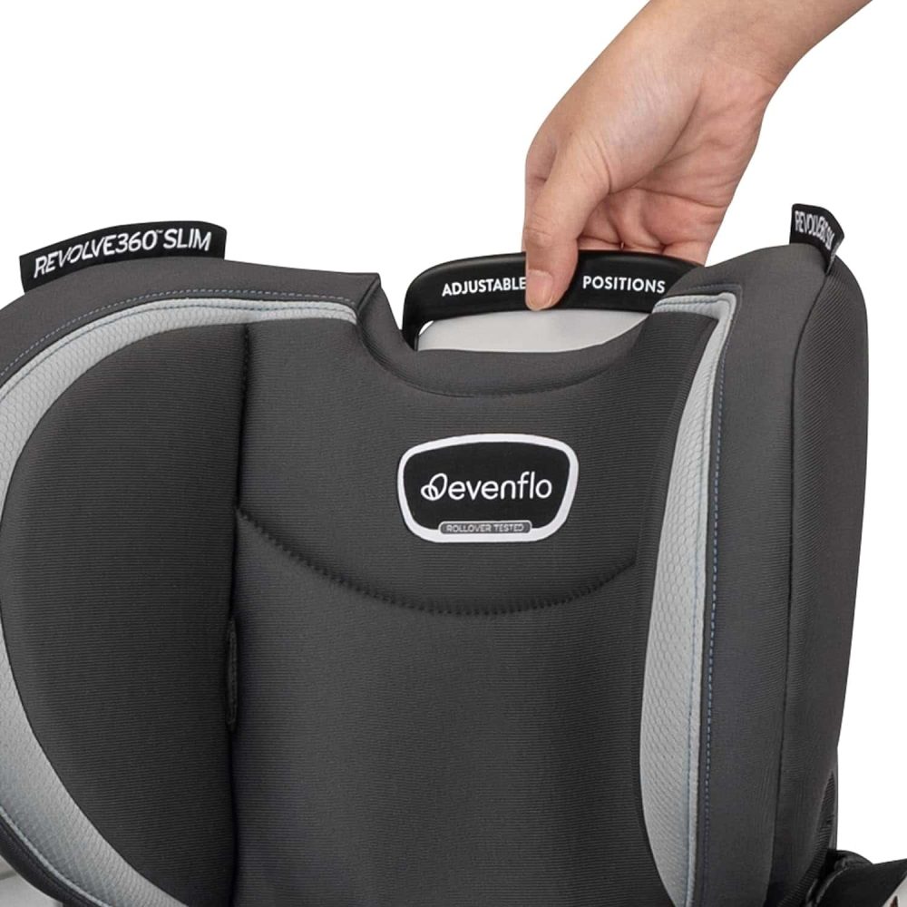 Evenflo Revolve360 Slim 2-in-1 Rotational Car Seat with Quick Clean Cover (Stow Blue) - Image 9