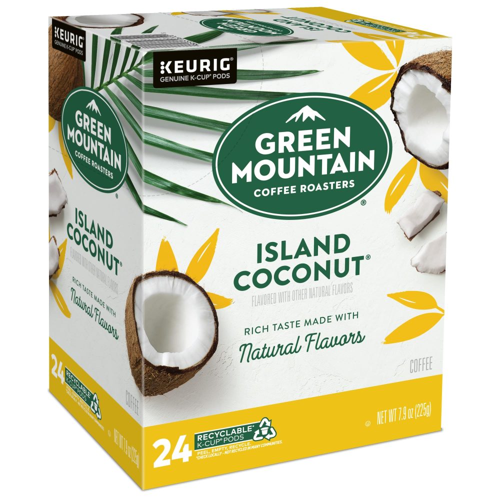 Green Mountain Coffee Roasters Island Coconut  Single-Serve K-Cup Pods, Light Roast Coffee, 96 Count (4 Packs of 24) - Image 4