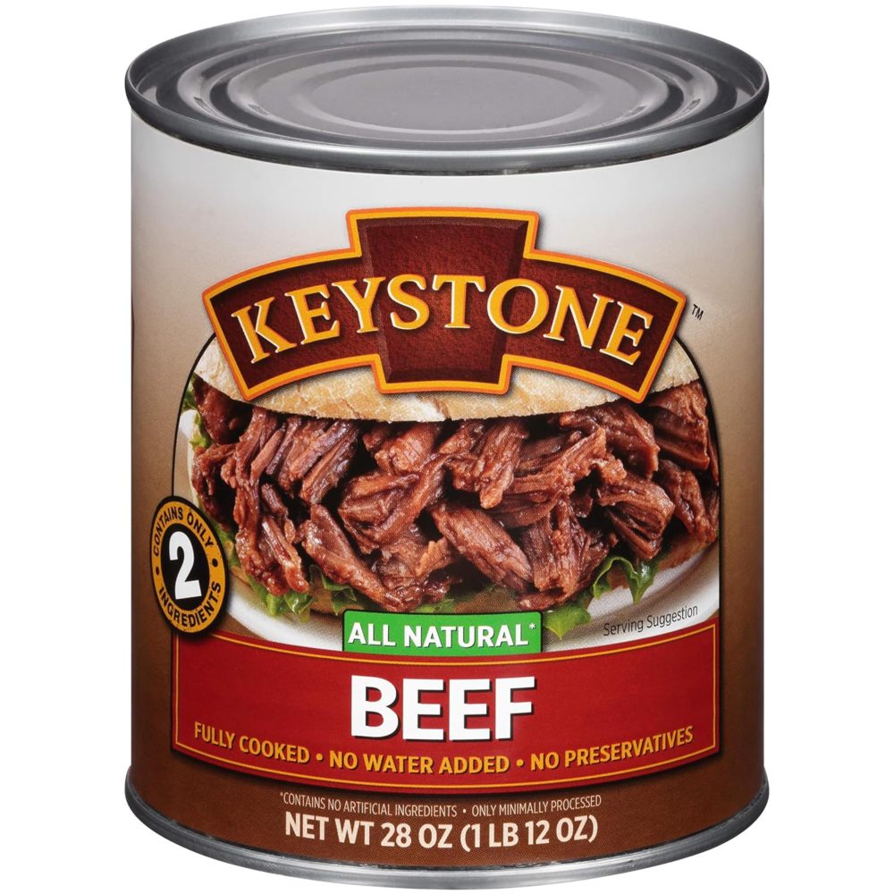 Keystone Meats All Natural Canned Beef 28 Ounce Long Term Shelf Life Emergency Survival Food Canned Meat, Pack of 10 - Image 3