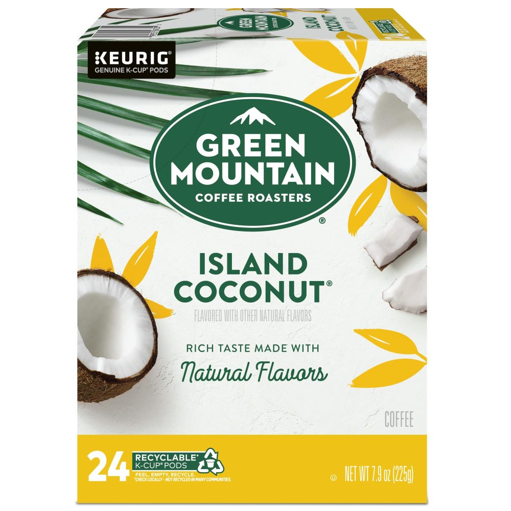Green Mountain Coffee Roasters Island Coconut  Single-Serve K-Cup Pods, Light Roast Coffee, 96 Count (4 Packs of 24) - Image 6