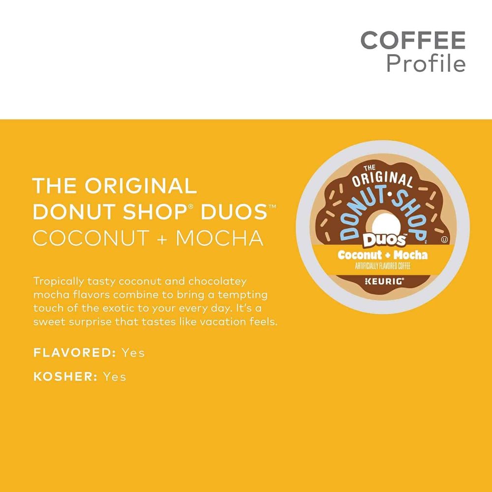The Original Donut Shop Duos Coconut + Mocha  Single-Serve K-Cup Pods, Medium Roast Coffee, 96 Count - Image 5
