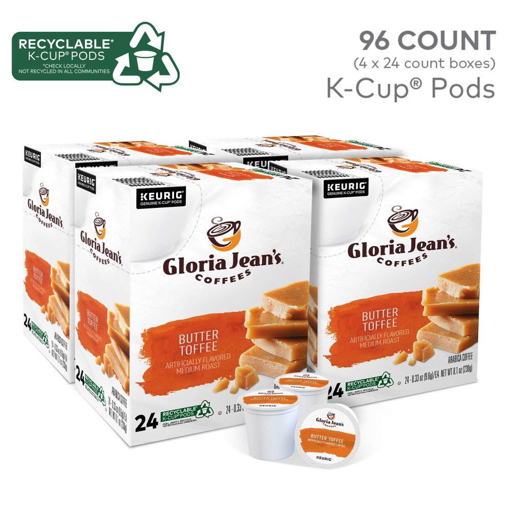 Gloria Jean s Butter Toffee,  Single-Serve K-Cup Pods, Medium Roast Coffee, 96 Count (4 Packs of 24) - Image 13