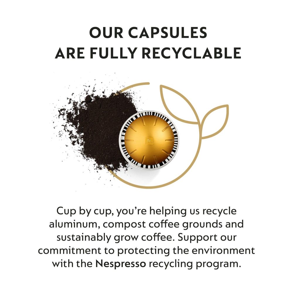 Nespresso Capsules Vertuo, Voltesso, Mild Roast Espresso, 50-Count Espresso Coffee Pods, Brews 1.35oz - Image 4
