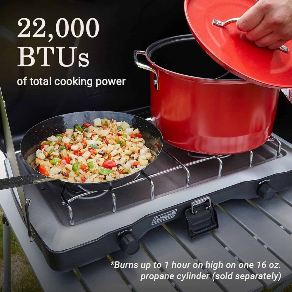 Coleman Triton 2-Burner Propane Camping Stove, Portable Camping Grill/Stove - Image 6