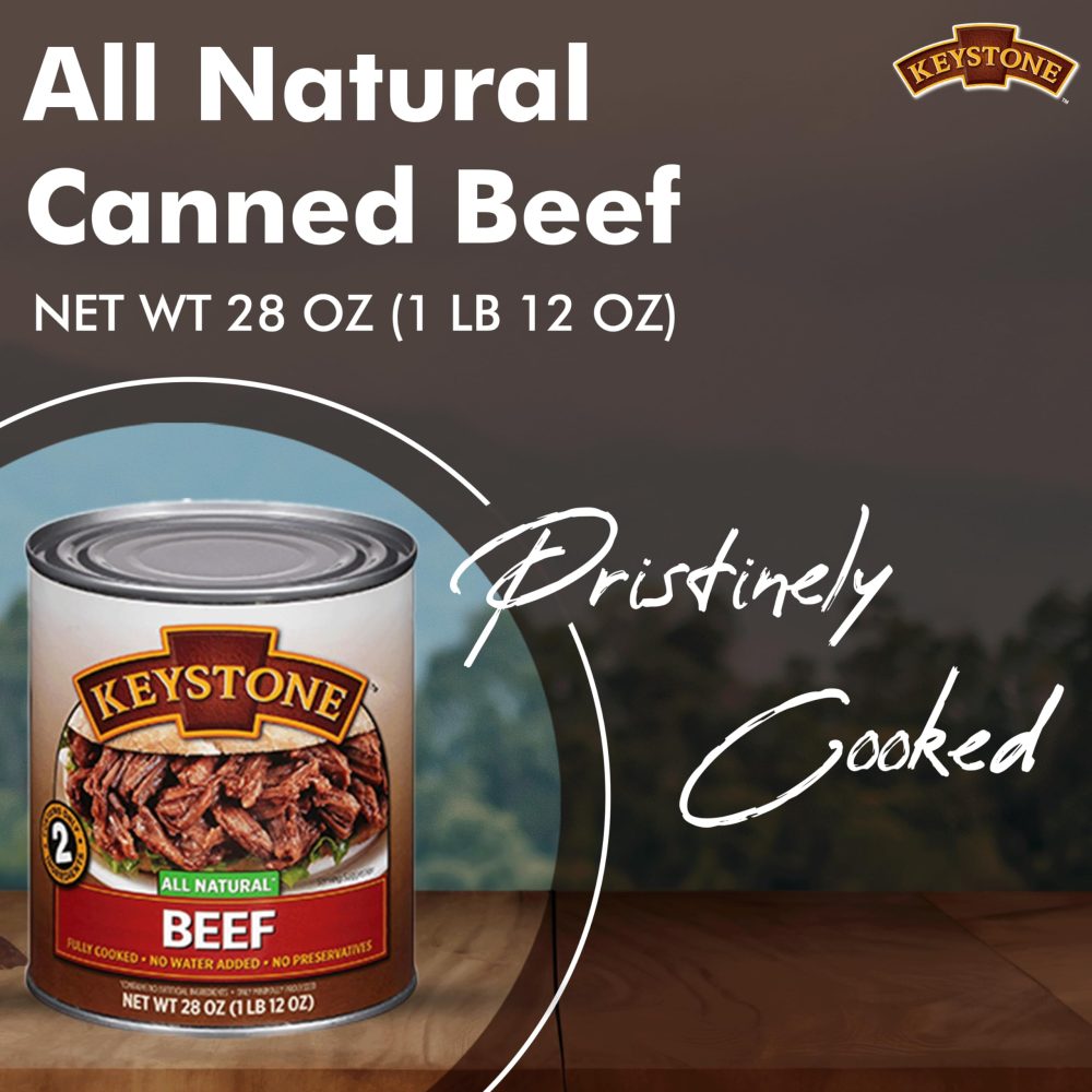 Keystone Meats All Natural Canned Beef 28 Ounce Long Term Shelf Life Emergency Survival Food Canned Meat, Pack of 10 - Image 8