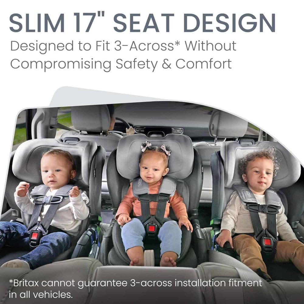 Britax Poplar Convertible Car Seat, 2-in-1 Car Seat with Slim 17-Inch Design, ClickTight Technology, Glacier Graphite - Image 5