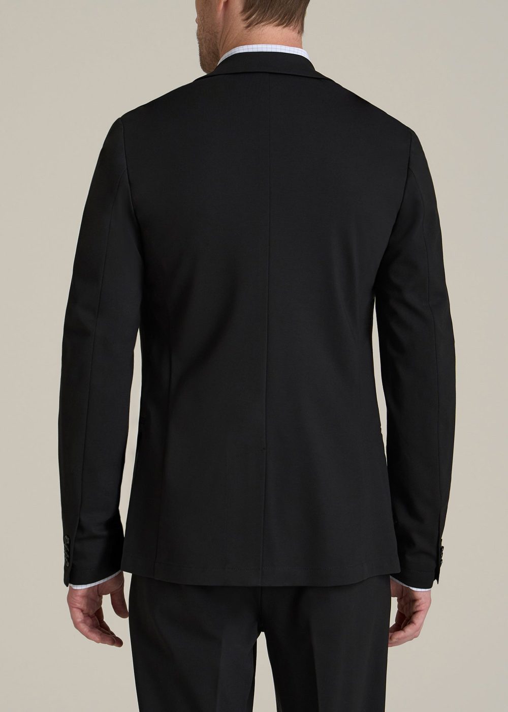 Flex Tech Suit Jacket for Tall Men in Black - Image 5