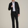 Flex Tech Suit Jacket for Tall Men in Black - Image 4