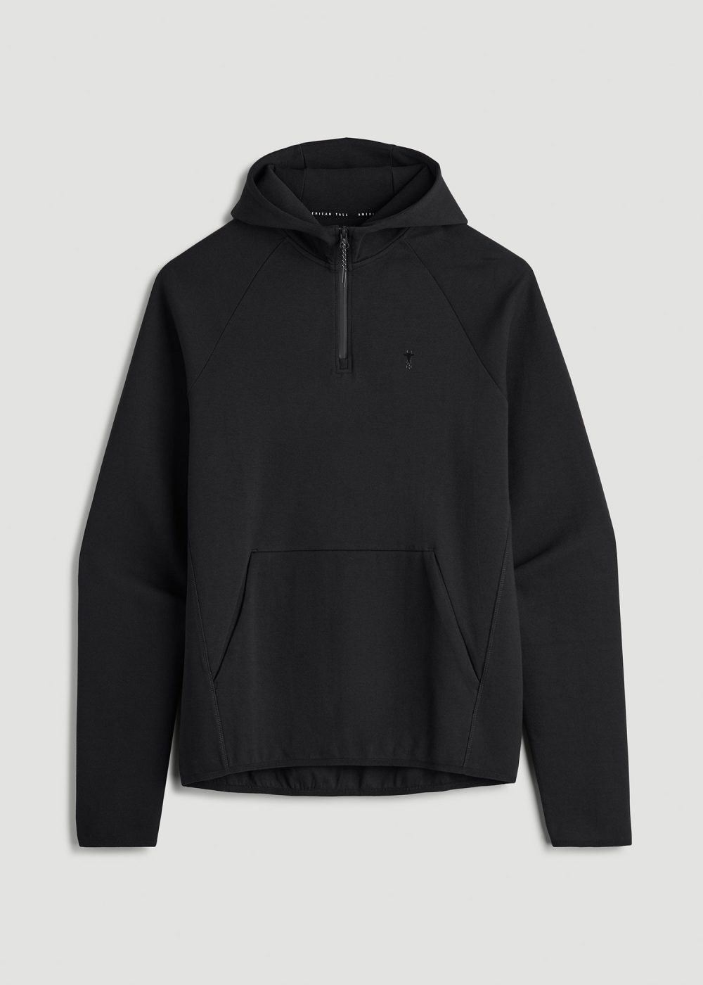 Utility Fleece Hooded Popover for Tall Men in Black - Image 6