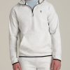 Utility Fleece Hooded Popover for Tall Men in Heather Frost