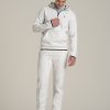 Utility Fleece Hooded Popover for Tall Men in Heather Frost - Image 4