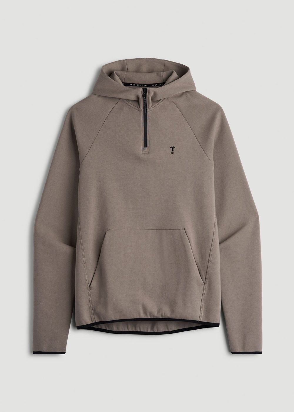 Utility Fleece Hooded Popover for Tall Men in Portobello - Image 6