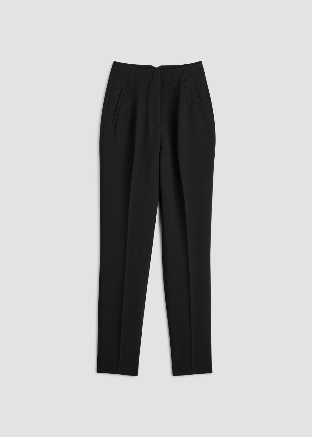 High Rise Pants with Darts for Tall Women in Black - Image 6