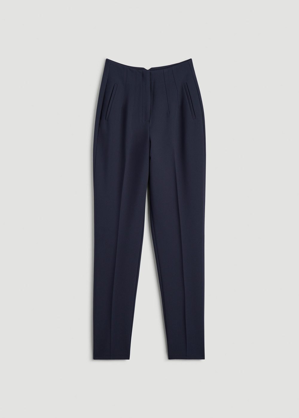 High Rise Pants with Darts for Tall Women in Navy - Image 6
