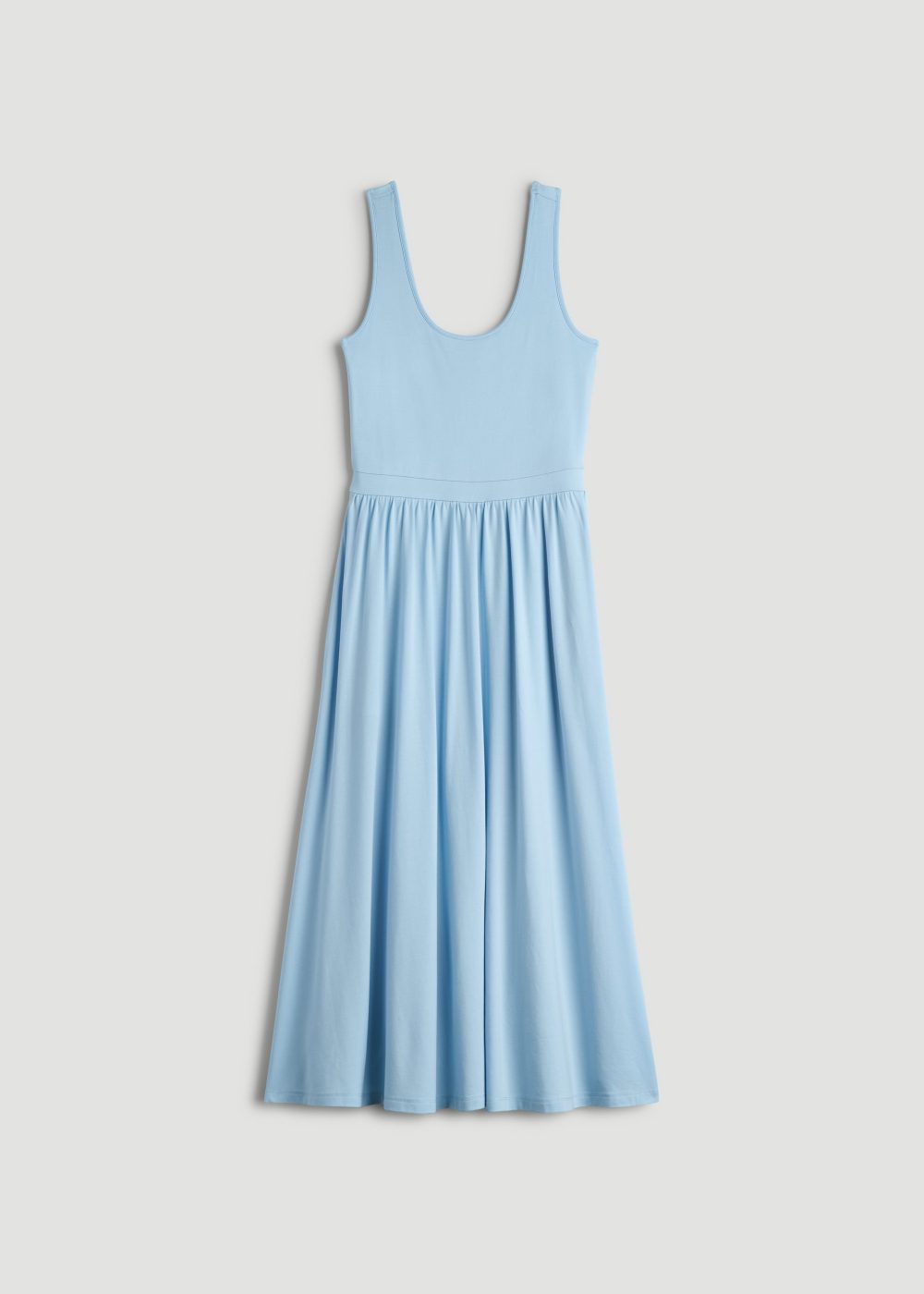 Jersey Tank Dress with Pockets for Tall Women in Ice Blue - Image 6