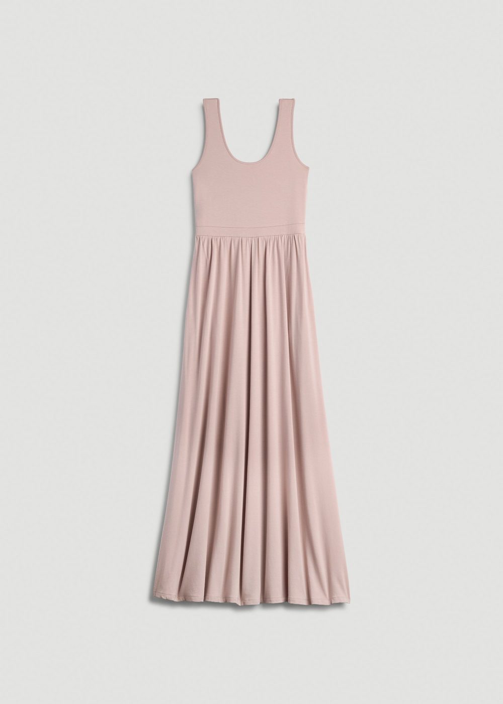 Jersey Tank Maxi Dress with Pockets for Tall Women in Desert Rose - Image 6