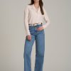 Notch Collar Tall Women's Blouse in Shell - Image 4