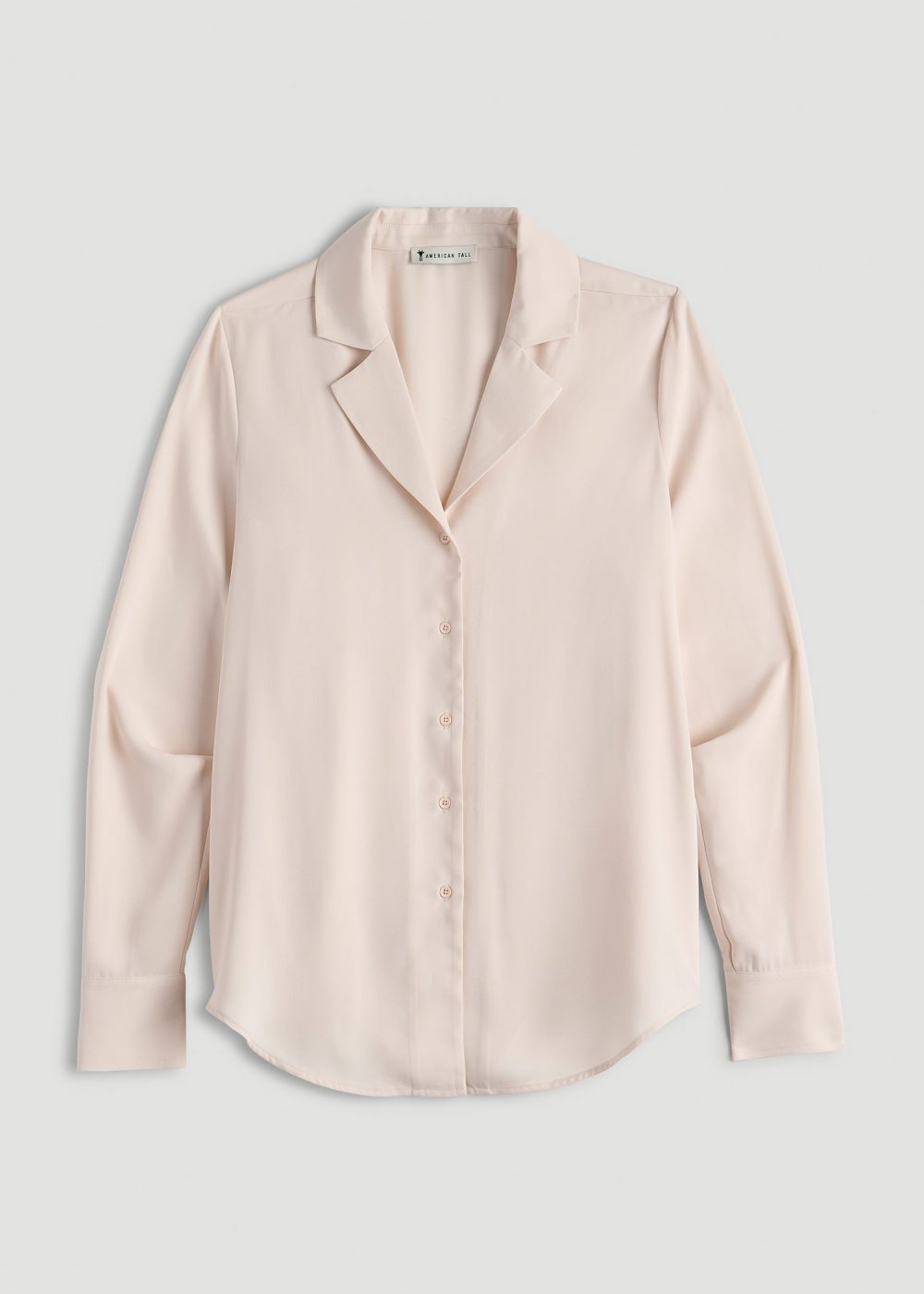 Notch Collar Tall Women's Blouse in Shell - Image 6