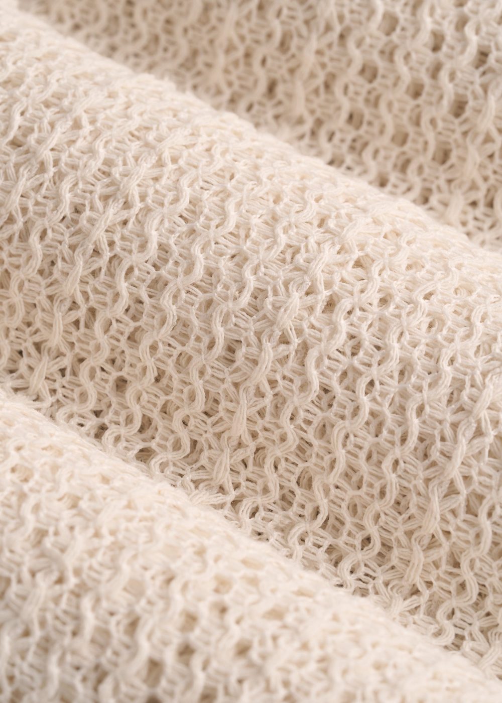 Openwork Loose Knit Top for Tall Women in Natural - Image 7