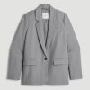 Boyfriend Fit Single-Button Blazer for Tall Women in Ash Grey Mix - Image 6