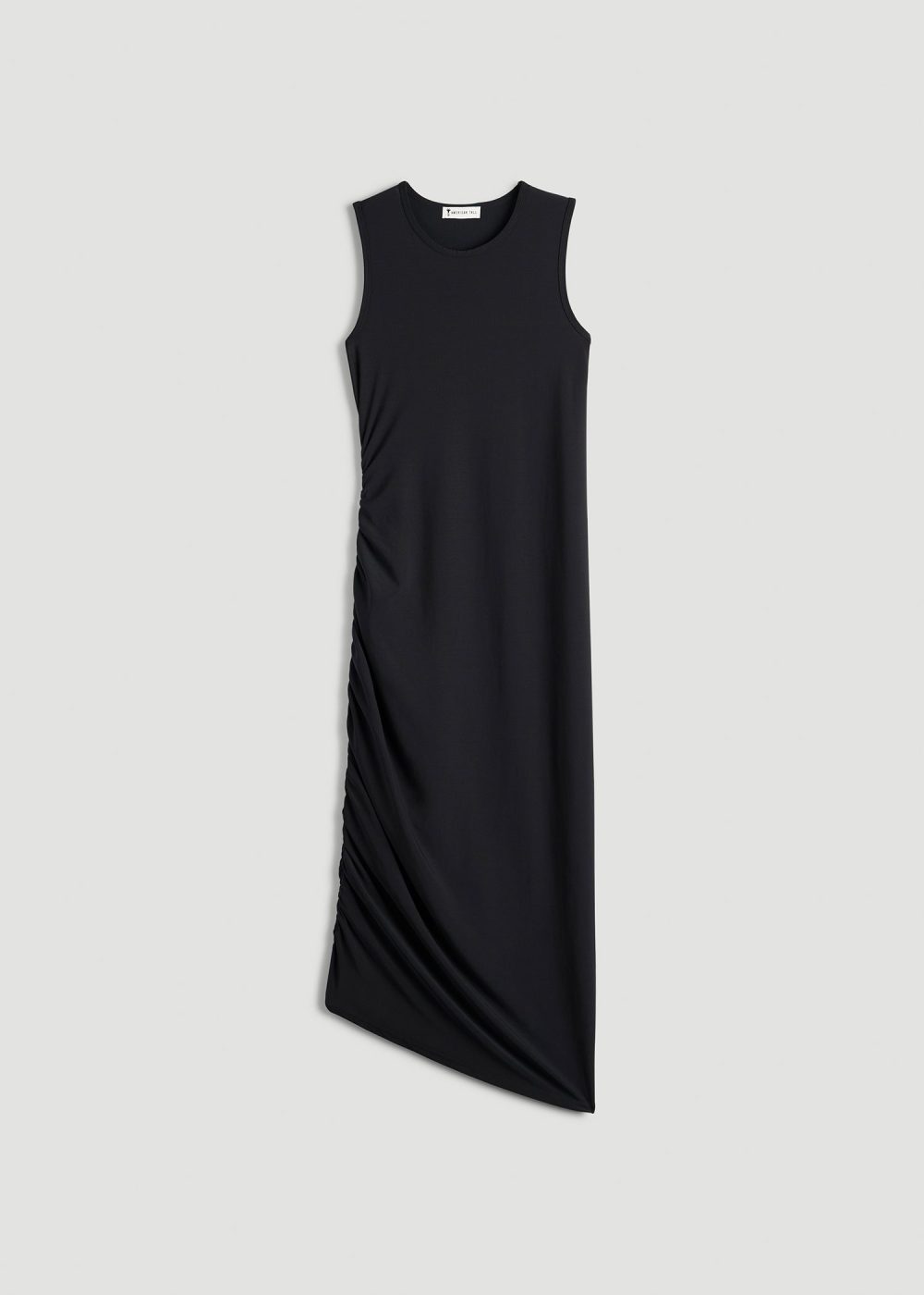 Ruched Jersey Midi Dress for Tall Women in Black - Image 6