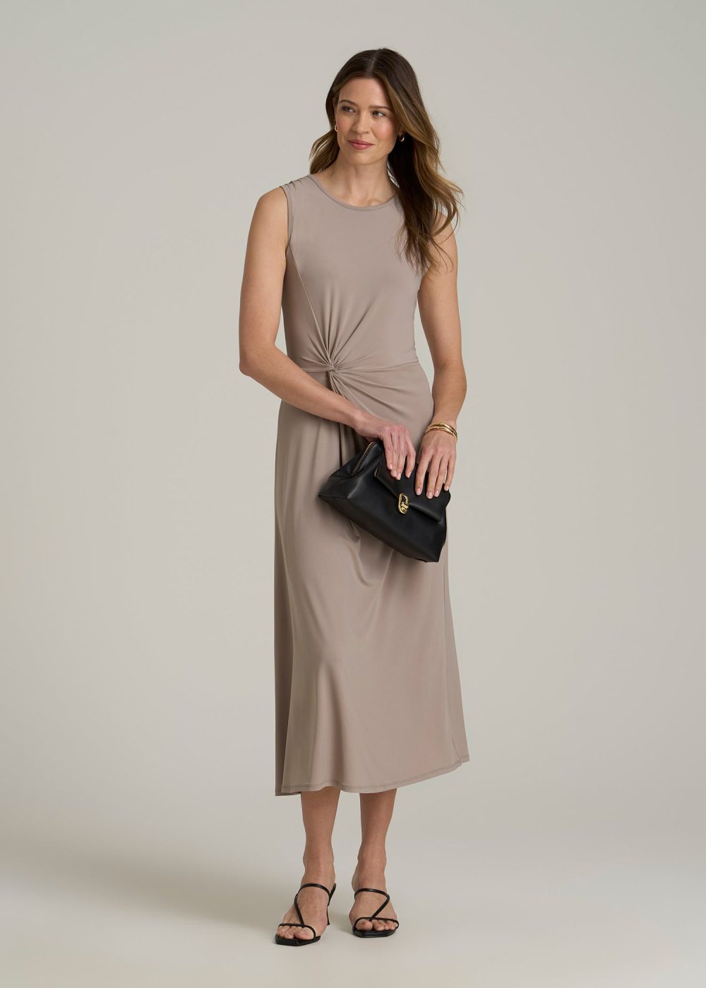 Sleeveless Knot Front Dress for Tall Women in Atmosphere - Image 4