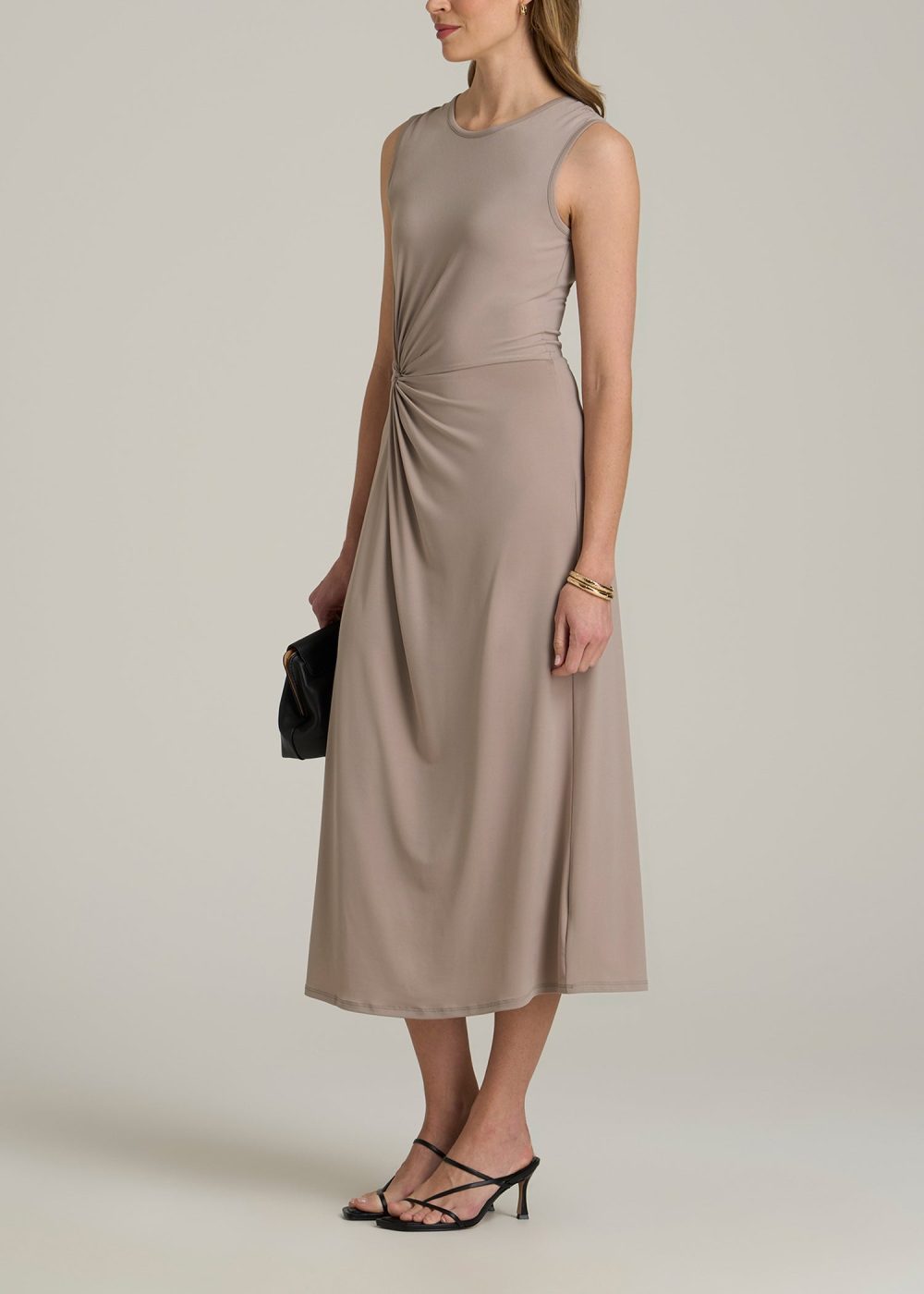 Sleeveless Knot Front Dress for Tall Women in Atmosphere - Image 3