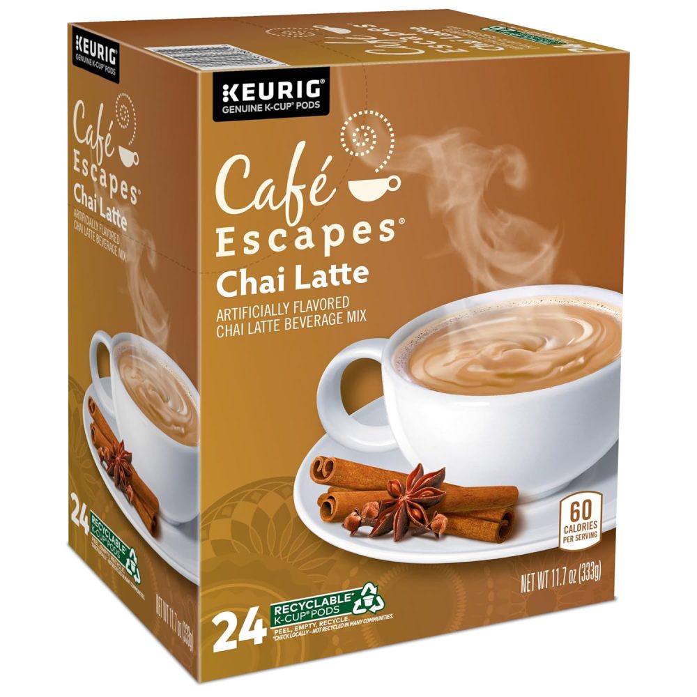 Cafe Escapes Chai Latte Keurig Single-Serve K-Cup Coffee Pods, 96 Count (4 Packs of 24) - Image 5