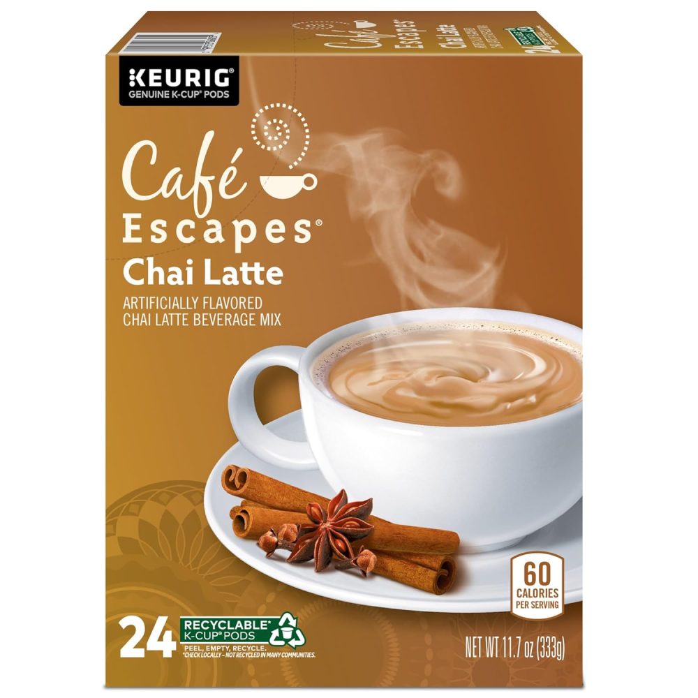Cafe Escapes Chai Latte Keurig Single-Serve K-Cup Coffee Pods, 96 Count (4 Packs of 24) - Image 7